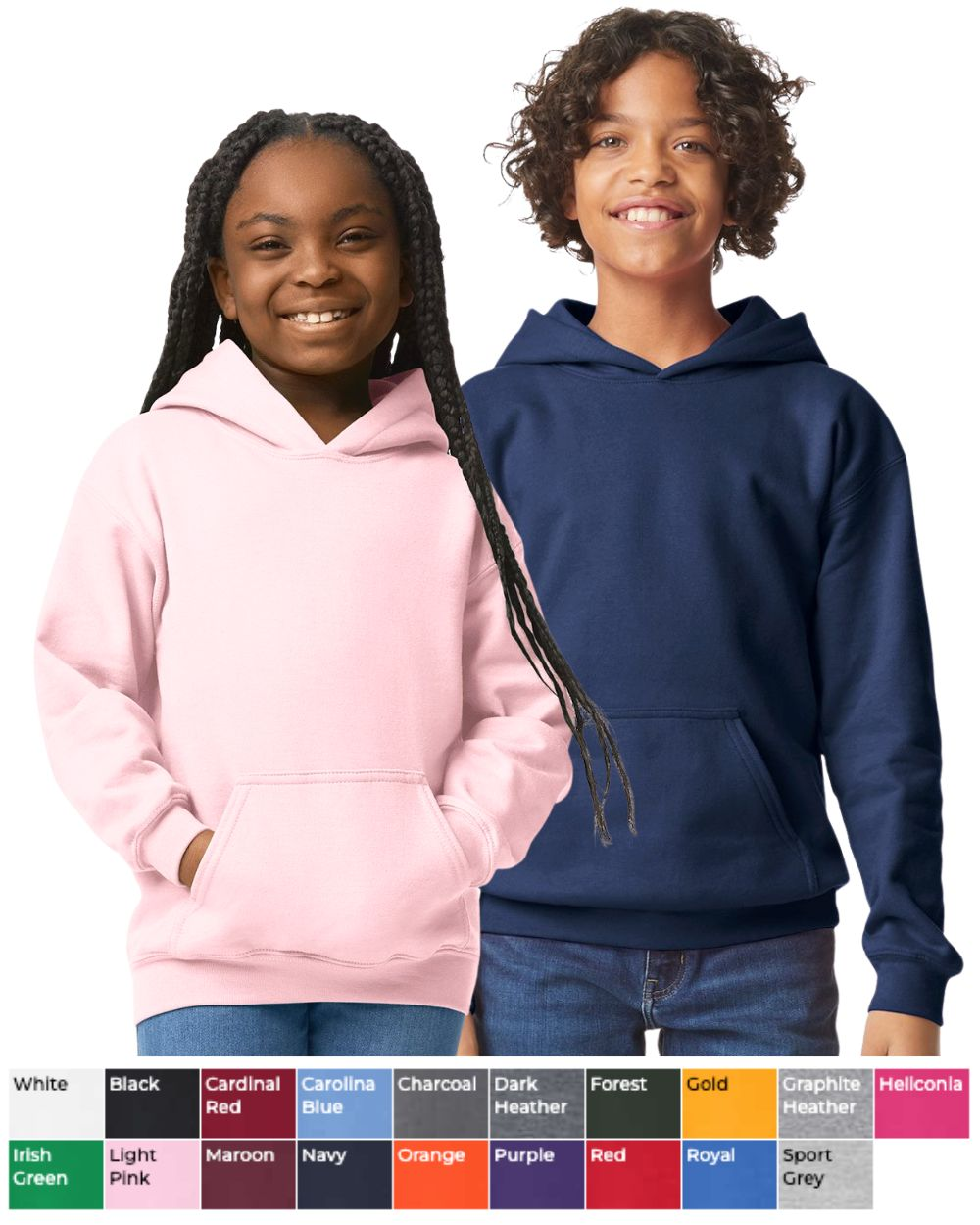 Gilden Youth Heavy Blend Hooded Sweatshirt