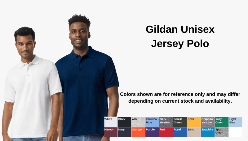 Gildan unisex jersey polos